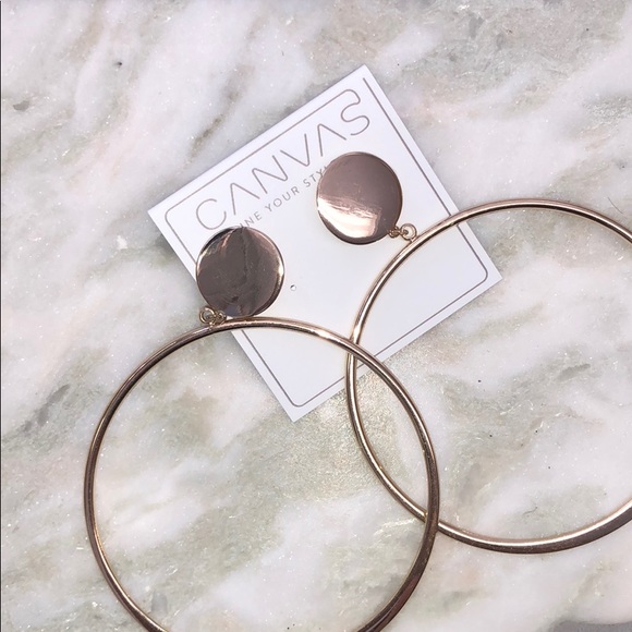 Canvas Jewelry - CANVAS GOLD PLATED HOOP EARRINGS